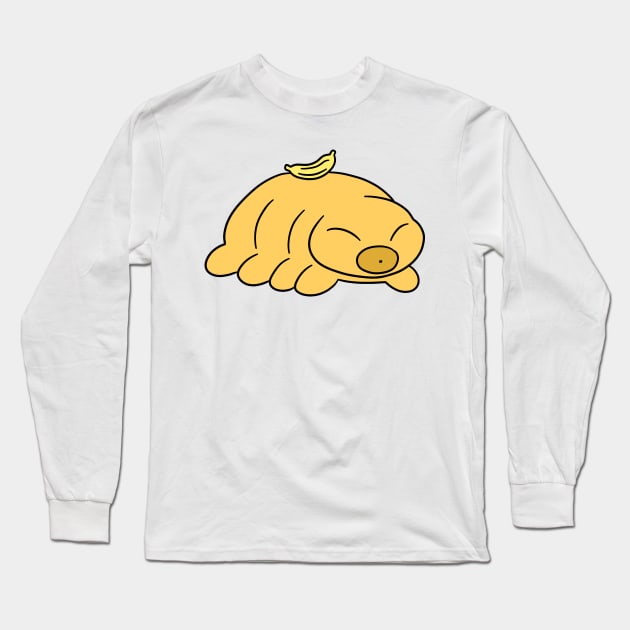 Banana Water Bear Long Sleeve T-Shirt by saradaboru